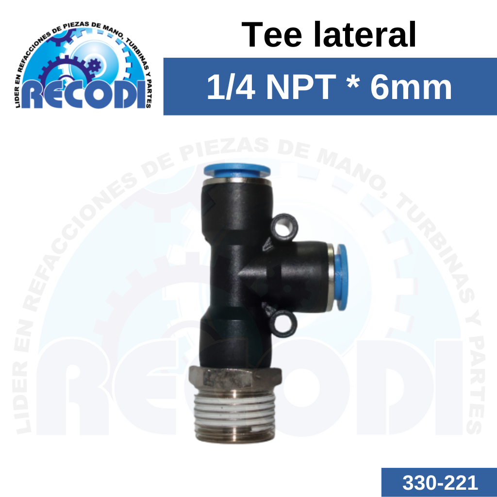 Tee lateral 1/4*6mm