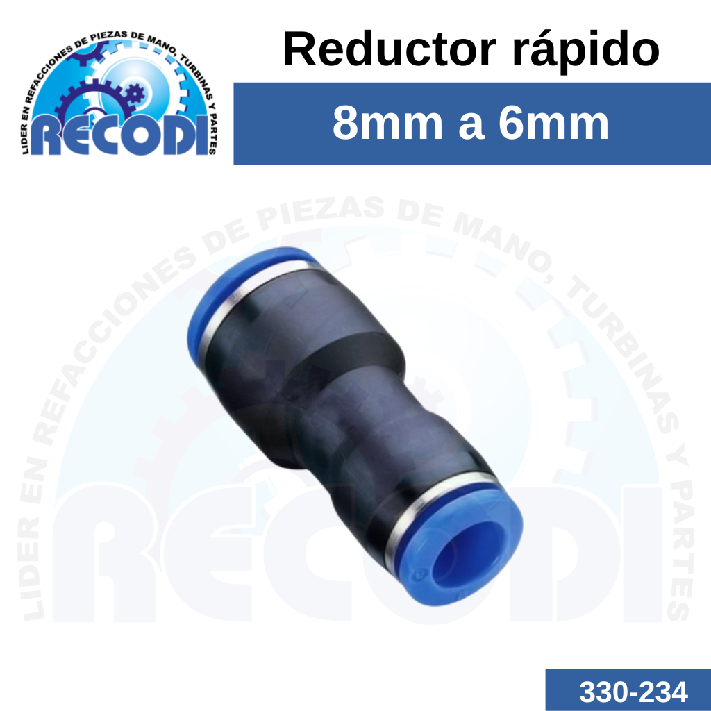 Reductor rápido 8 a 6mm