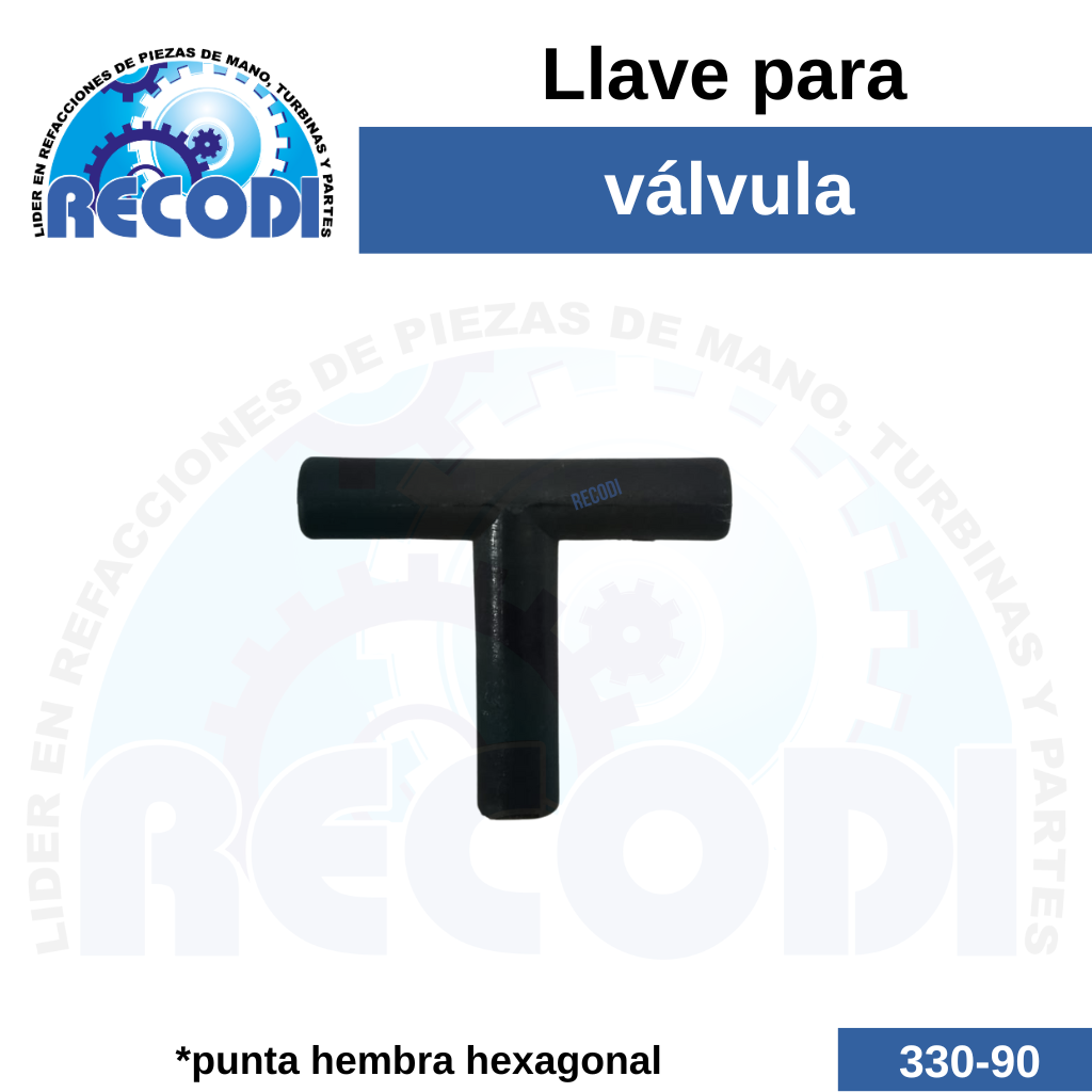 Llave para válvulas