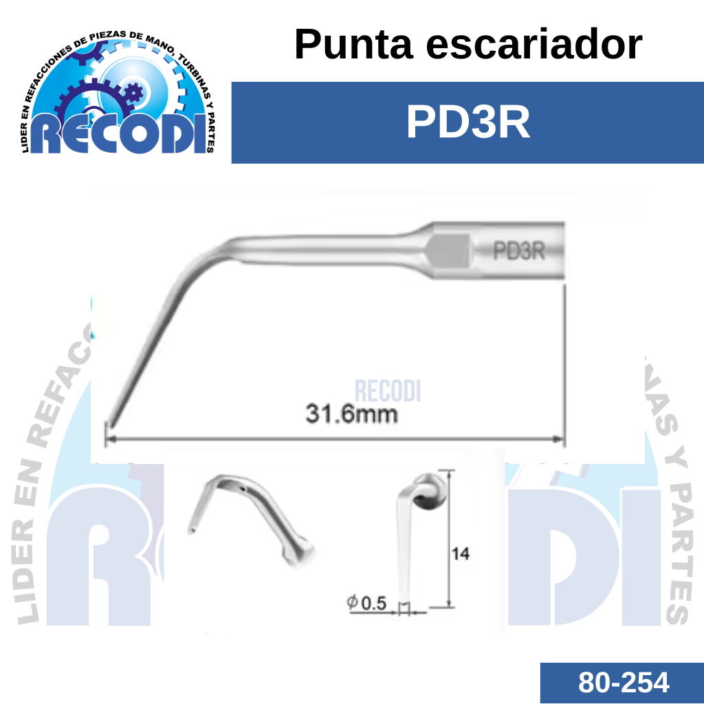 Punta escariador PD3R