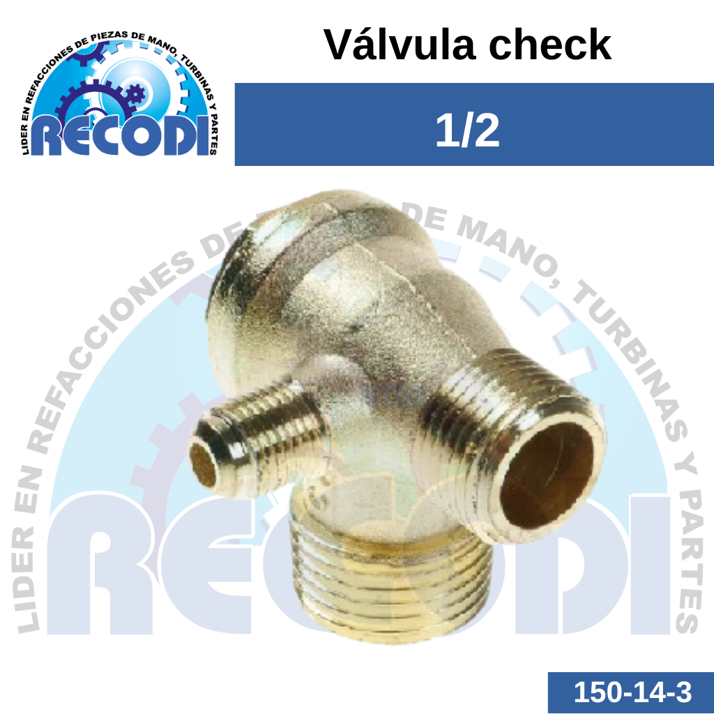 Válvula check 3/8 x 1/2
