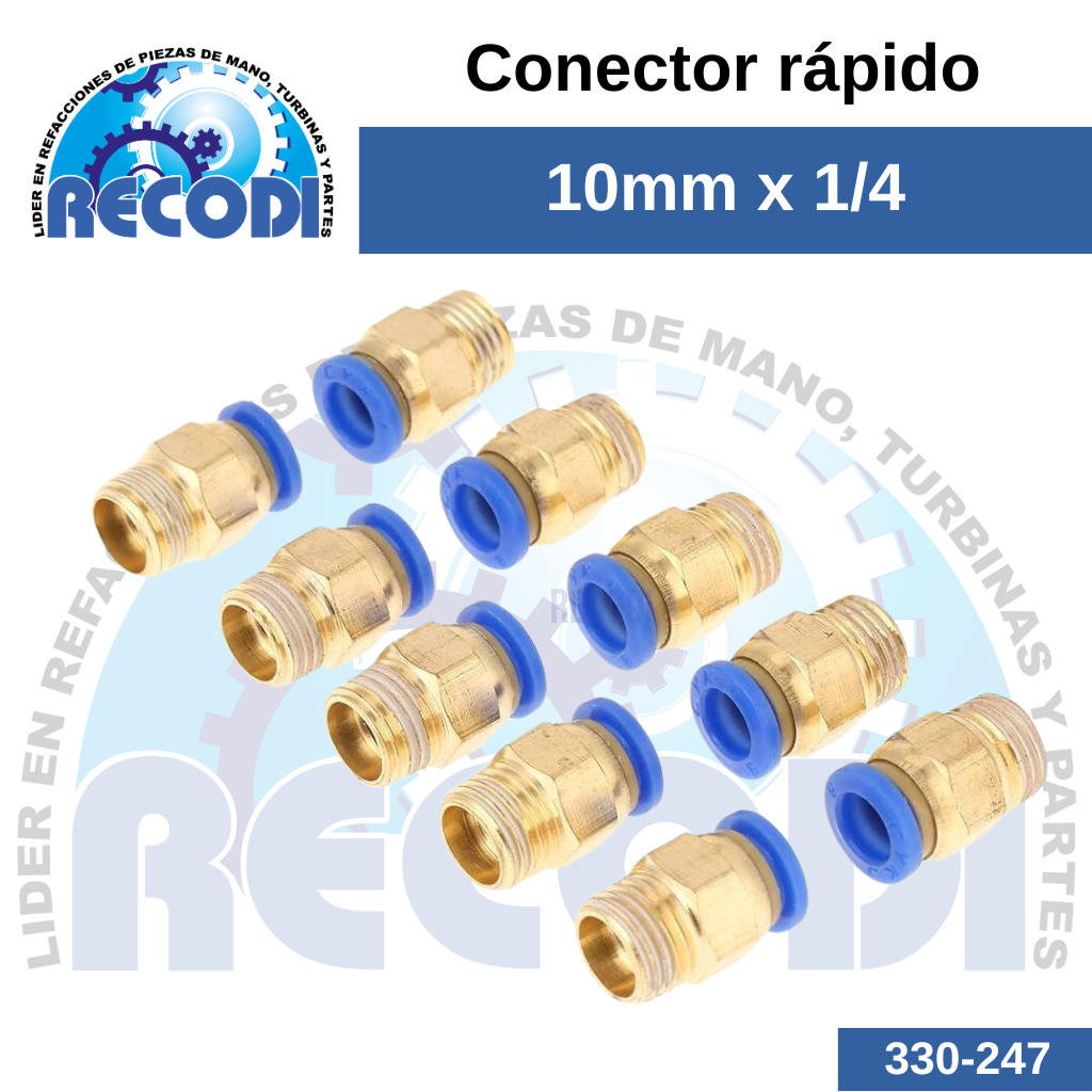 Conector rápido 10x1/4