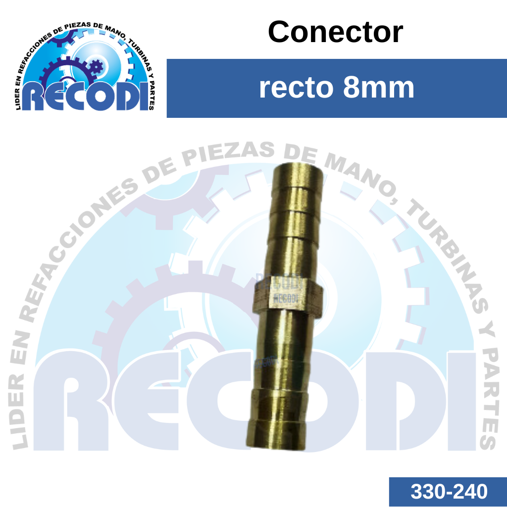 Conector 2 vías 8mm