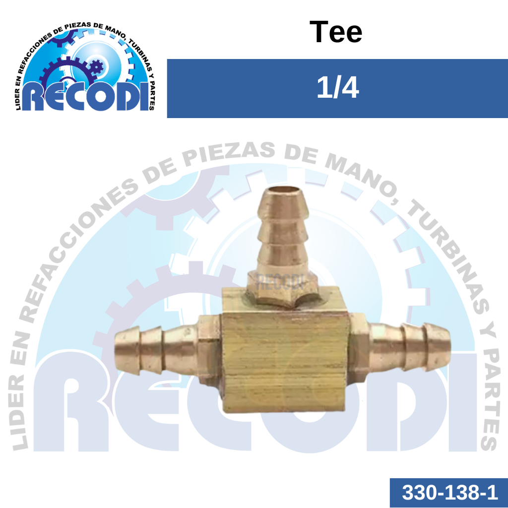 Tee conector 1/4