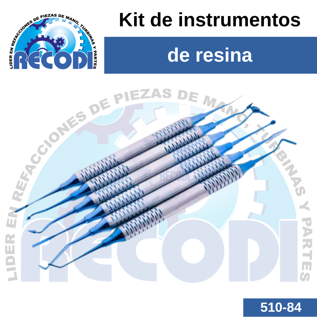 Kit de instrumentos de resina teflon