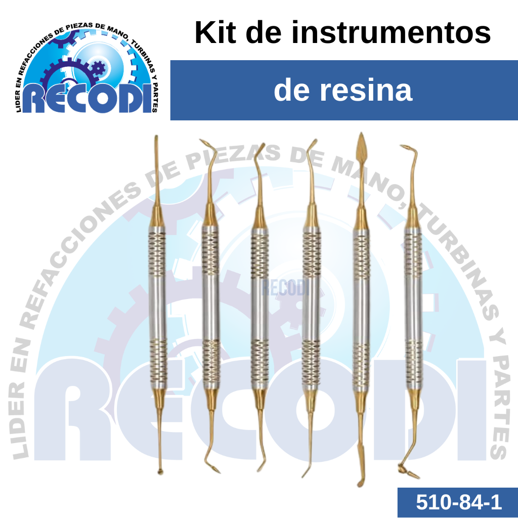 Kit de instrumentos de resina teflon