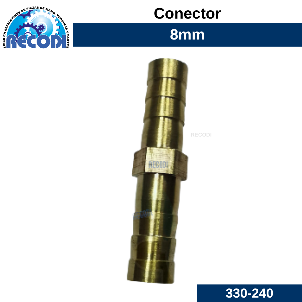 Conector 2 vías 8mm