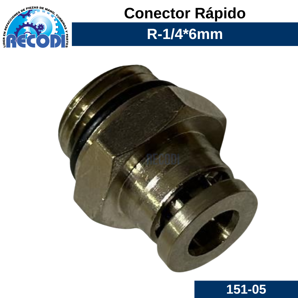Conector R-1/4 M-6mm