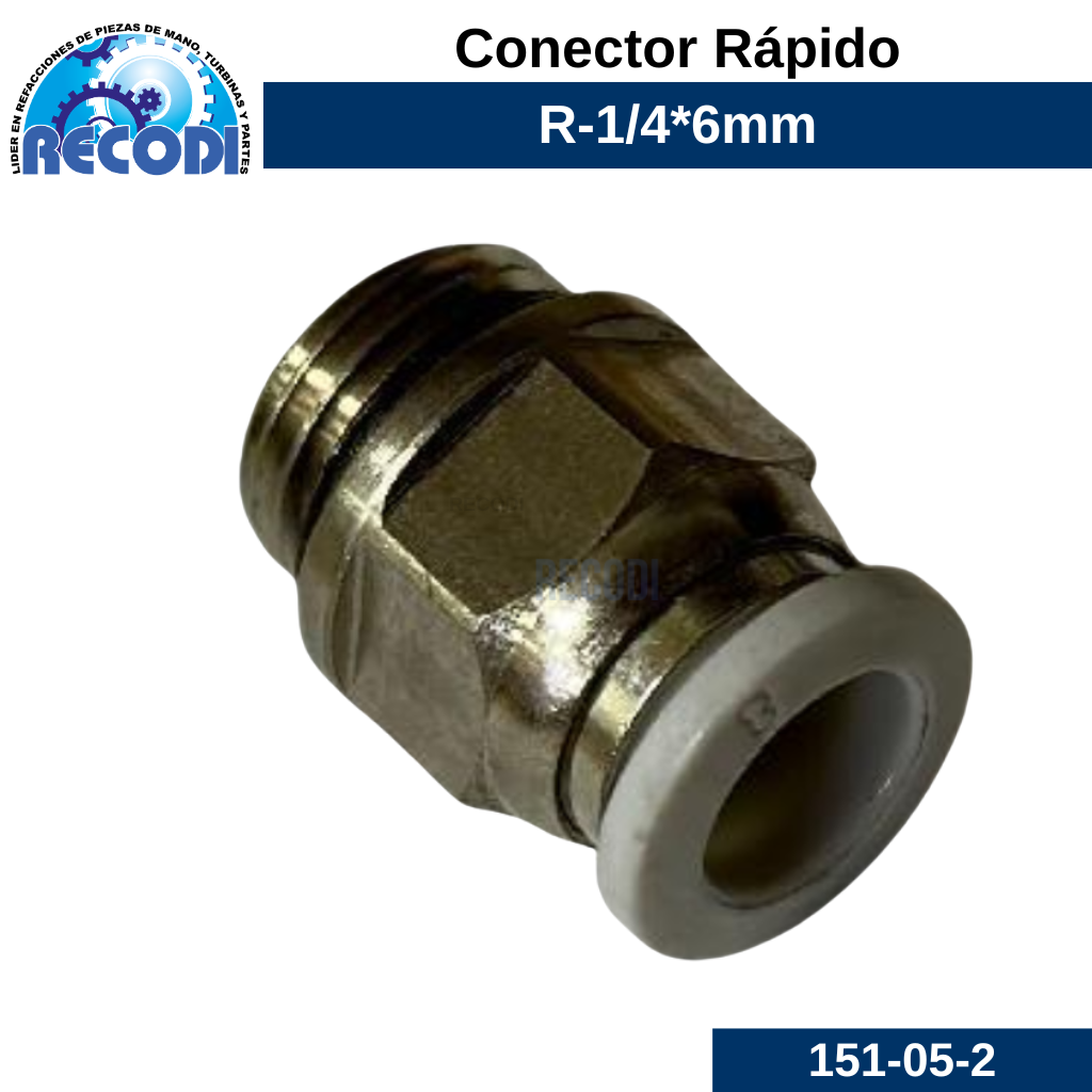 Conector R-1/4 M-6mm