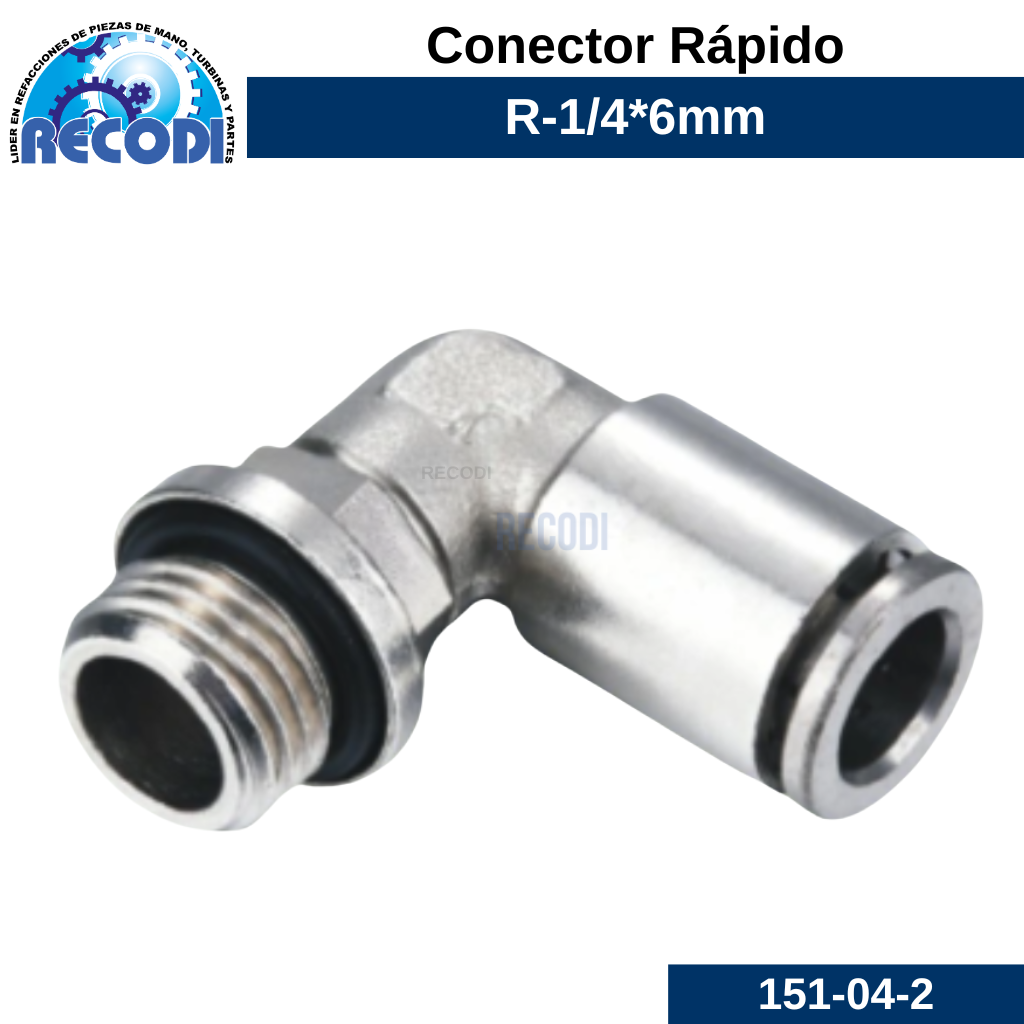 Codo rápido R-1/4 M-6mm
