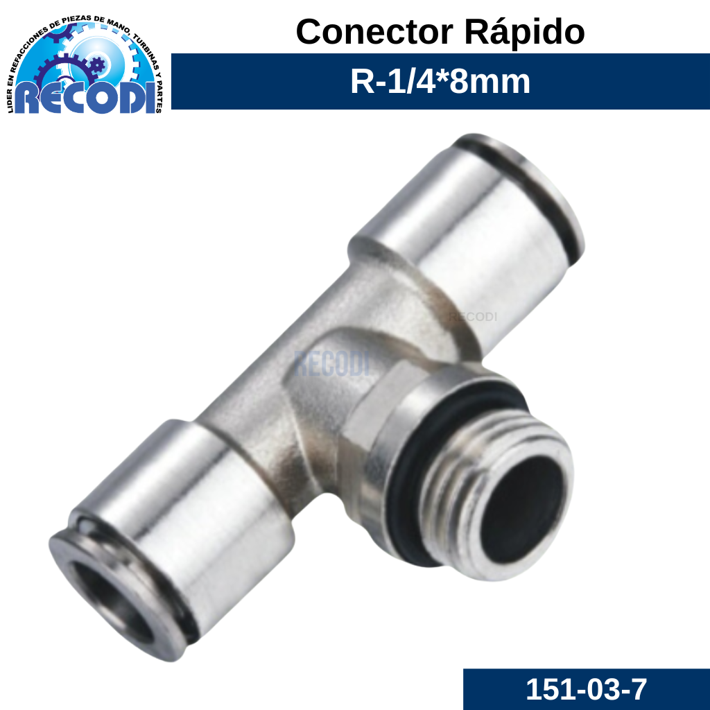 Tee rápida R-1/4 M-8mm